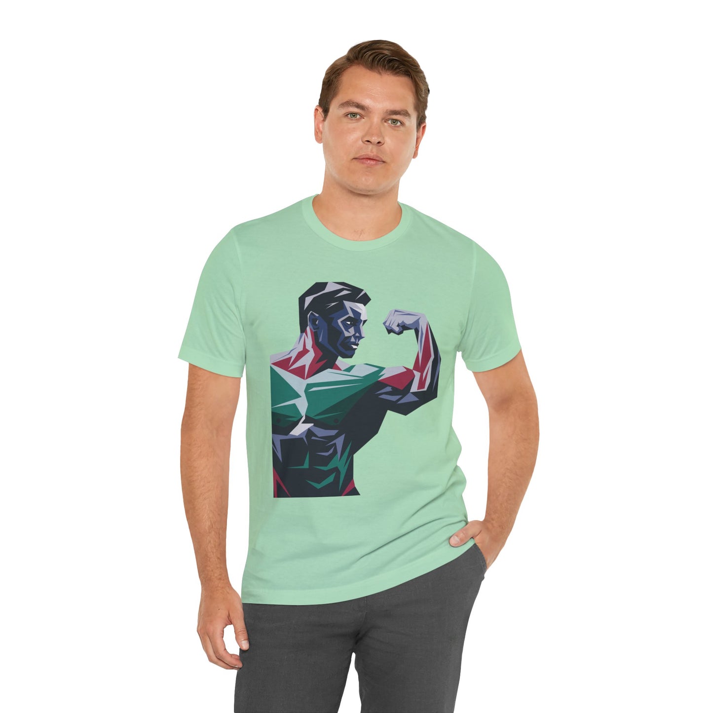 "Geometric Muscle Man"