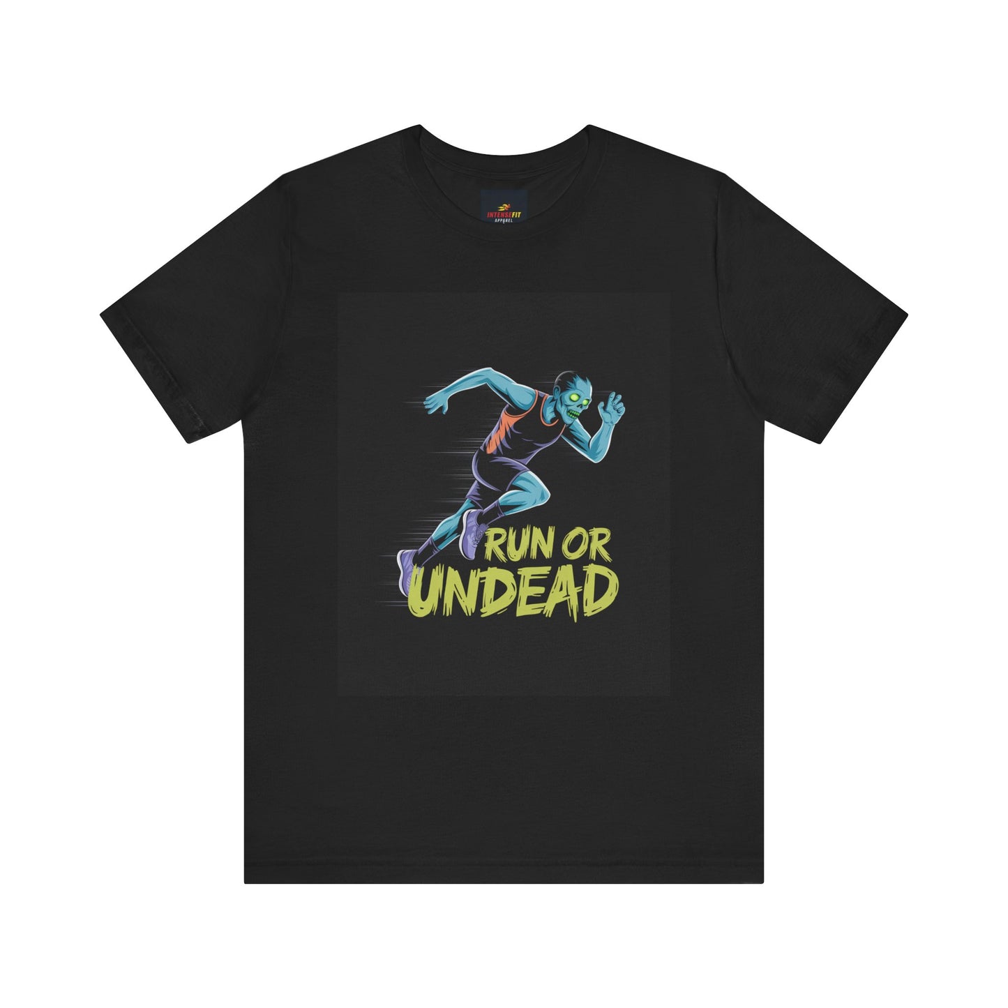 Run or Undead Graphic Tee, Halloween Shirt, Zombie Running Tee, Casual Unisex T-Shirt, Gift for Fitness Lovers