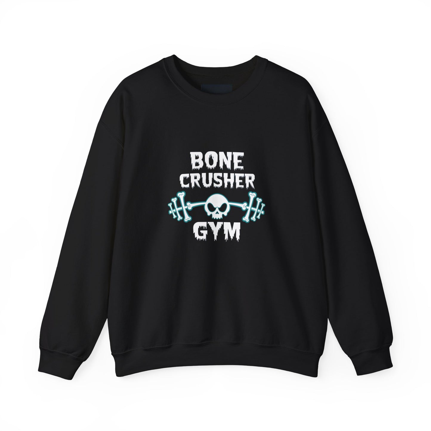 Bone Crusher Gym Crewneck Sweatshirt, Gym Wear, Fitness Apparel, Workout Clothing, Strength Training Gift, Unisex Sweatshirt