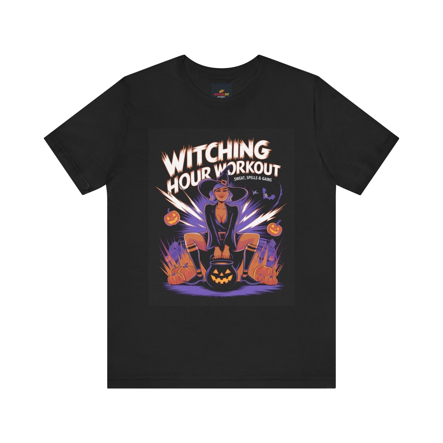 Witching Hour Workout Tee - Unisex, Halloween Shirt, Gym Apparel, Costume Party Top, Spooky Fitness Wear