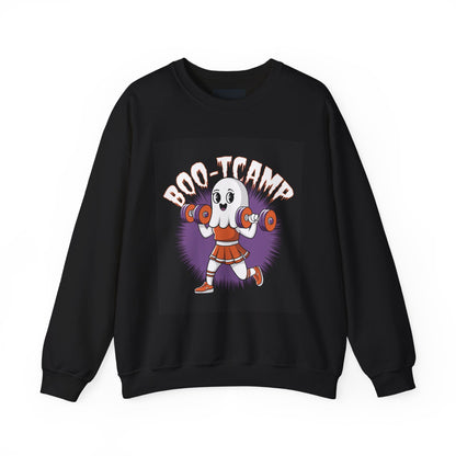 Boo-Tcamp Halloween Sweatshirt, Fun Ghost Workout Top, Unisex Creepy Fitness Apparel, Halloween Gift, Spooky Gym Wear
