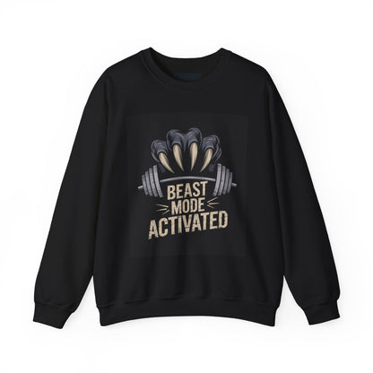 Beast Mode Activated Crewneck Sweatshirt - Fitness Apparel, Workout Gift, Gym Wear, Sporty Style, Active Lifestyle