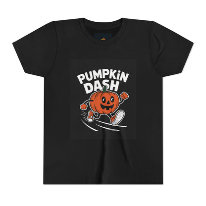Pumpkin Dash Youth Tee - Fun Halloween T-Shirt for Kids, Perfect Fall Style, Trick or Treating, Costume Party, Spooky Season Outfit