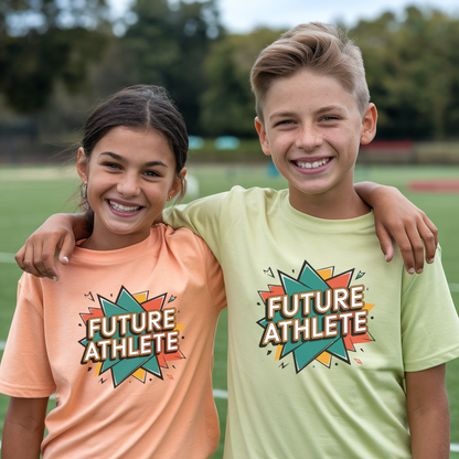Future Athlete Kids Heavy Cotton Tee - Fun & Sporty Apparel for Active Kids