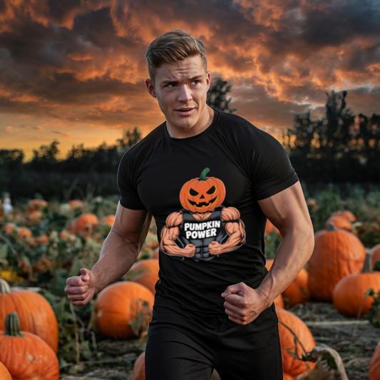 Halloween Pumpkin Power Tee, Spooky T-Shirt, Unisex Halloween Shirt, Fall Fashion, Pumpkin Fest Apparel