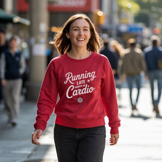 "Running Late Counts As Cardio"