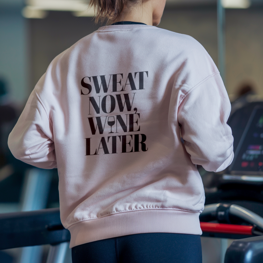 "SWEAT NOW, WINE LATER"